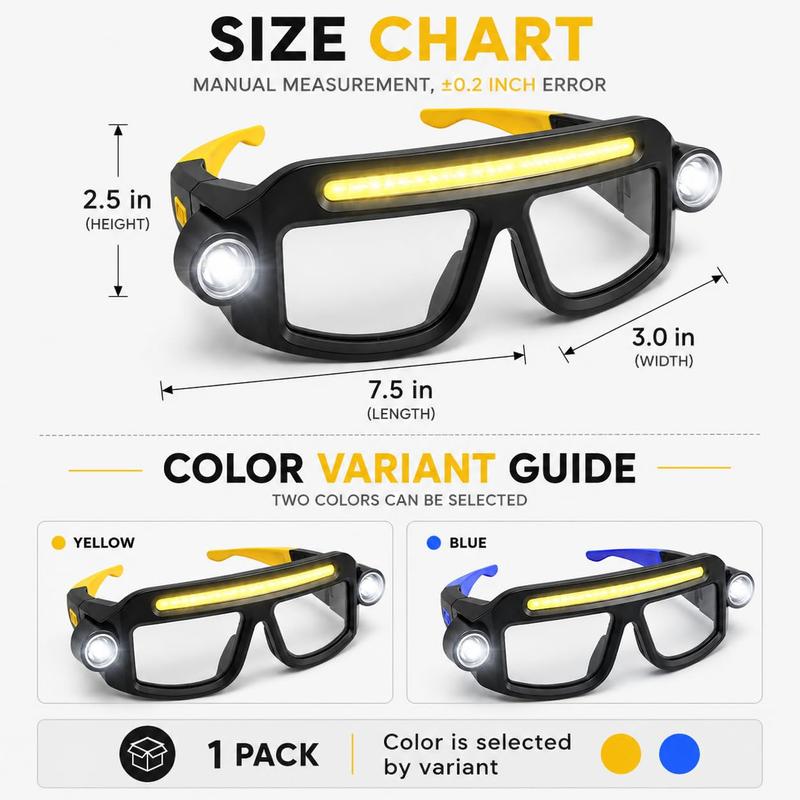 BoltVision™ BeamPro — Hands-Free LED Work Glasses